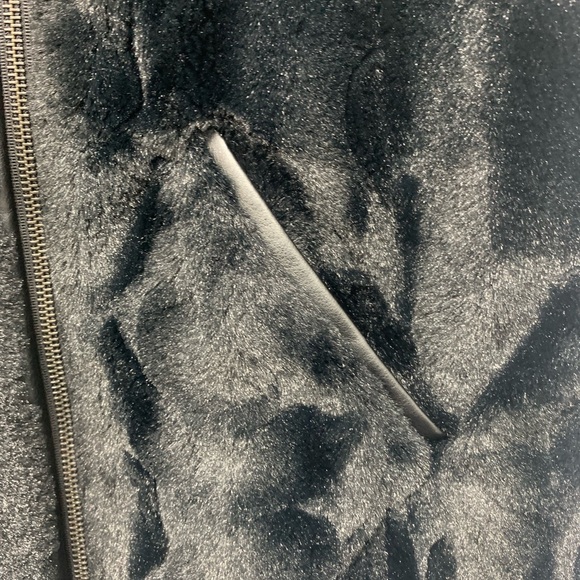 Style & Co. black faux fur vest sz M - Picture 4 of 5